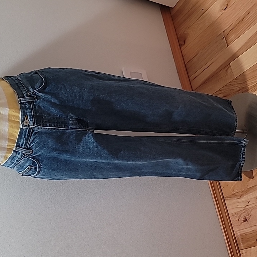 RALPH LAUREN High Rise Straight Leg Vintage Minimalist Classic Denim Blue Jeans